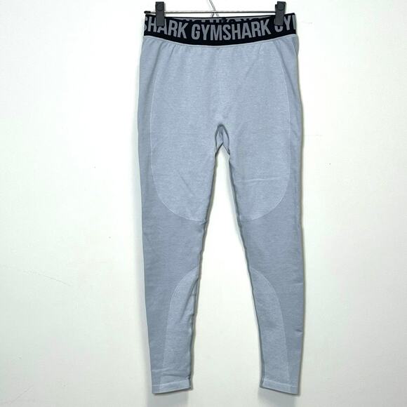Gymshark Pants - Gymshark Flex Light Grey Marl Black Leggings Large